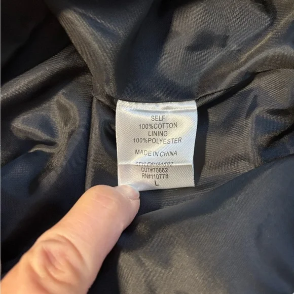 Hazel Anthropologie Abstract Black & Cream Coat Size L - Picture 4 of 4